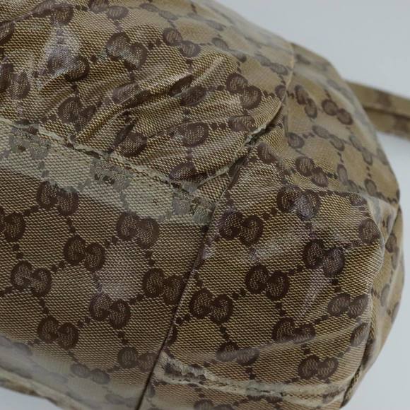 GUCCI GG Crystal Hand Bag Beige Gold 197020 Auth hk1740 - Picture 8 of 16